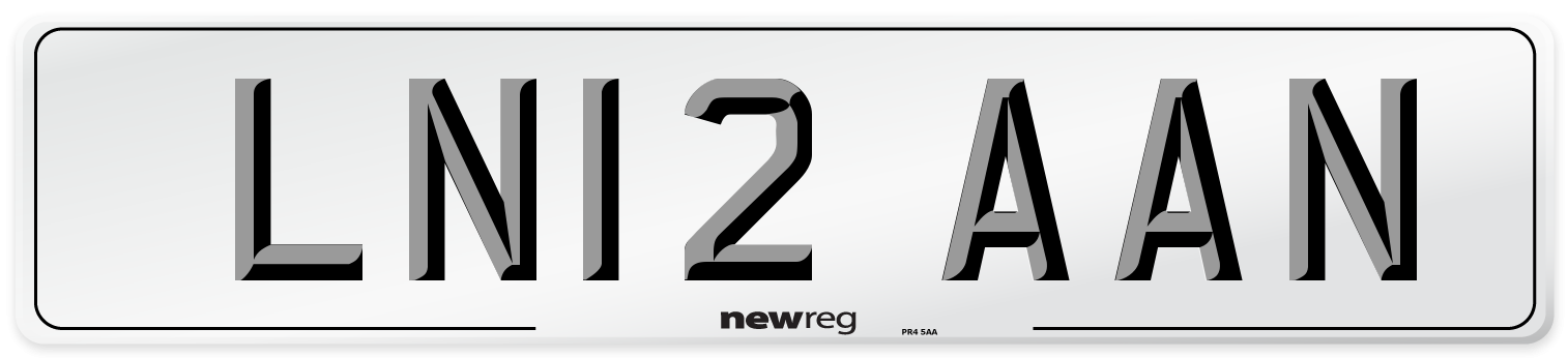 LN12 AAN Number Plate from New Reg